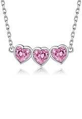 nice dazzling handmade silver baby birthstone necklace